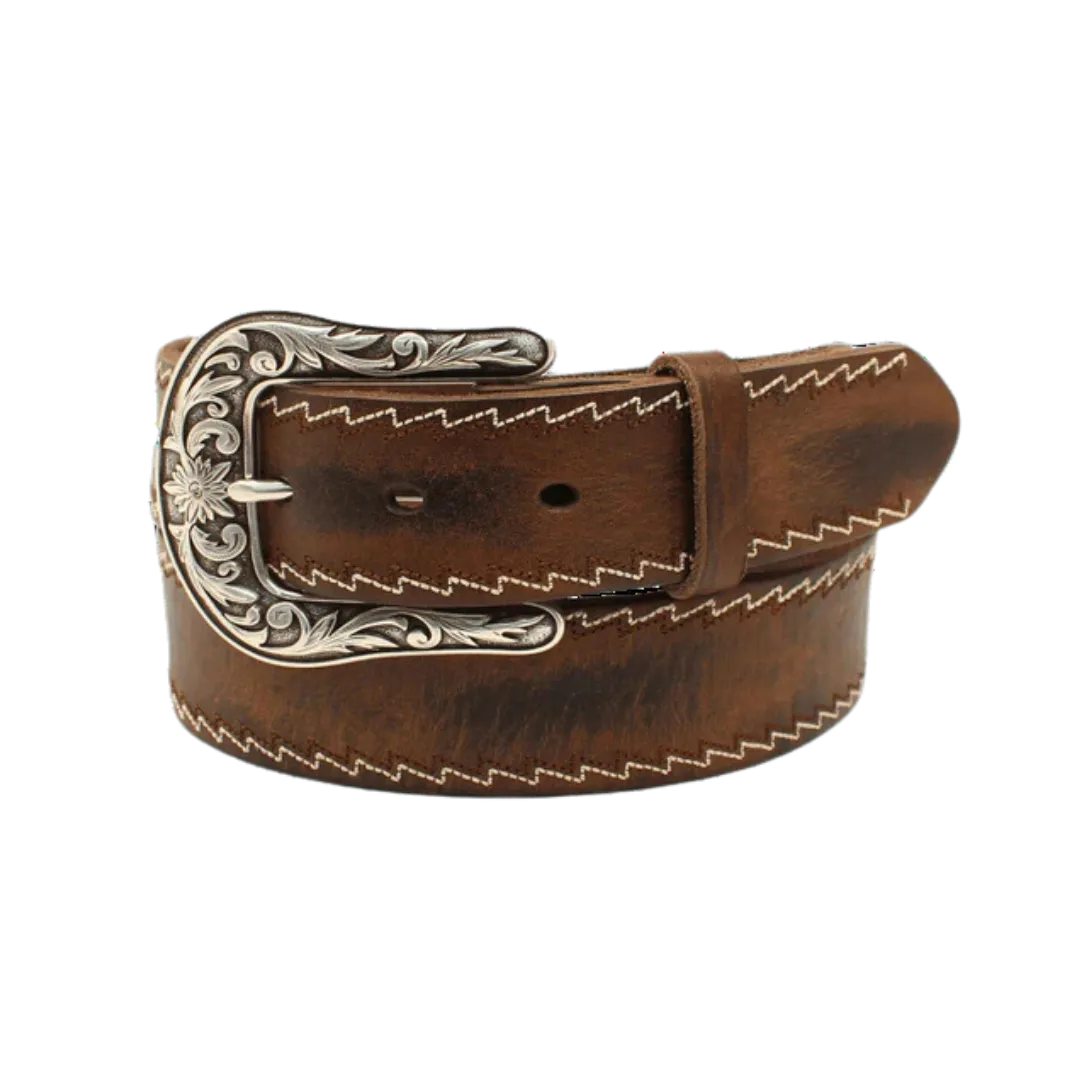 M&f Women's Nocona Zigzag Edge Belt