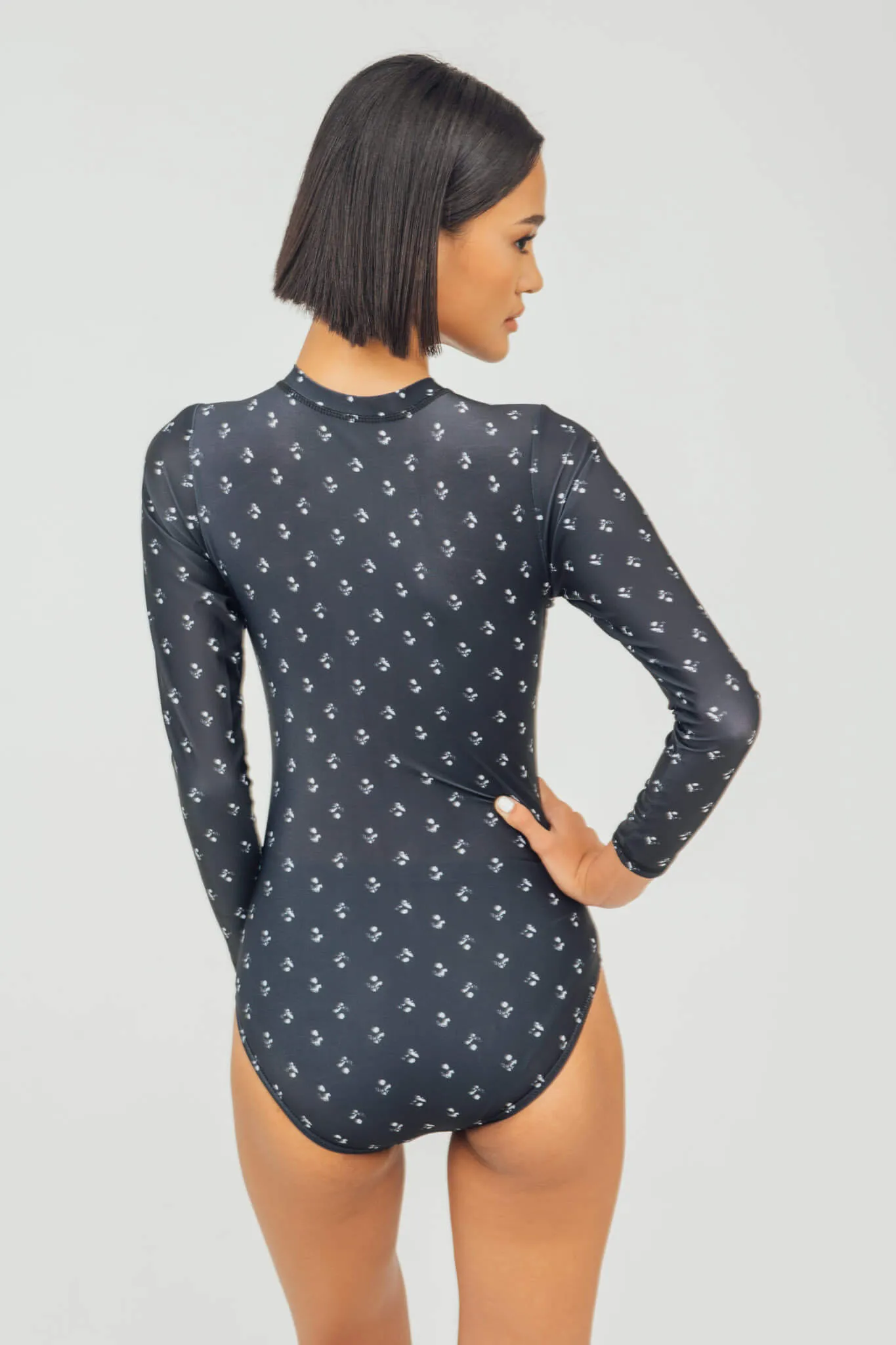 Millie Printed Zip Long Sleeve Rashguard Suit