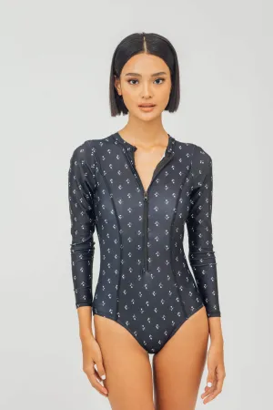 Millie Printed Zip Long Sleeve Rashguard Suit