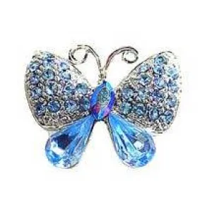 Mini light sapphire crystal butterfly NM84400-2sap