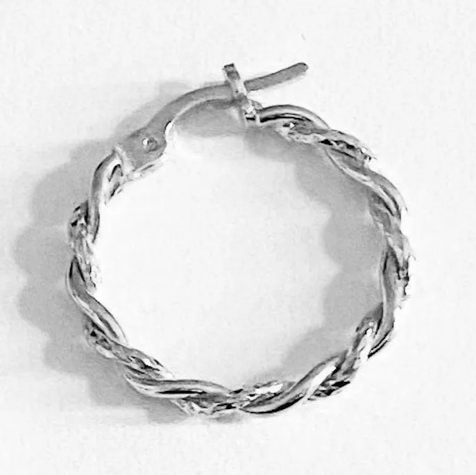 Mini Twist Hoops - Silver