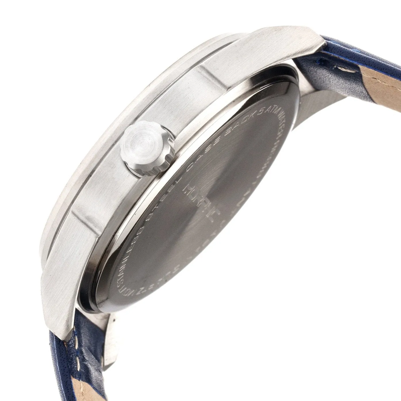 Morphic M63 Series Leather-Band Watch w/Date