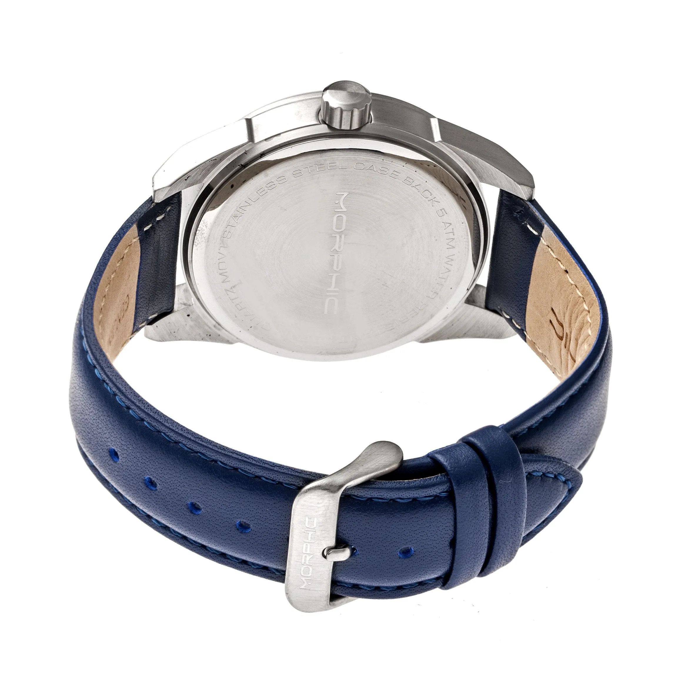 Morphic M63 Series Leather-Band Watch w/Date