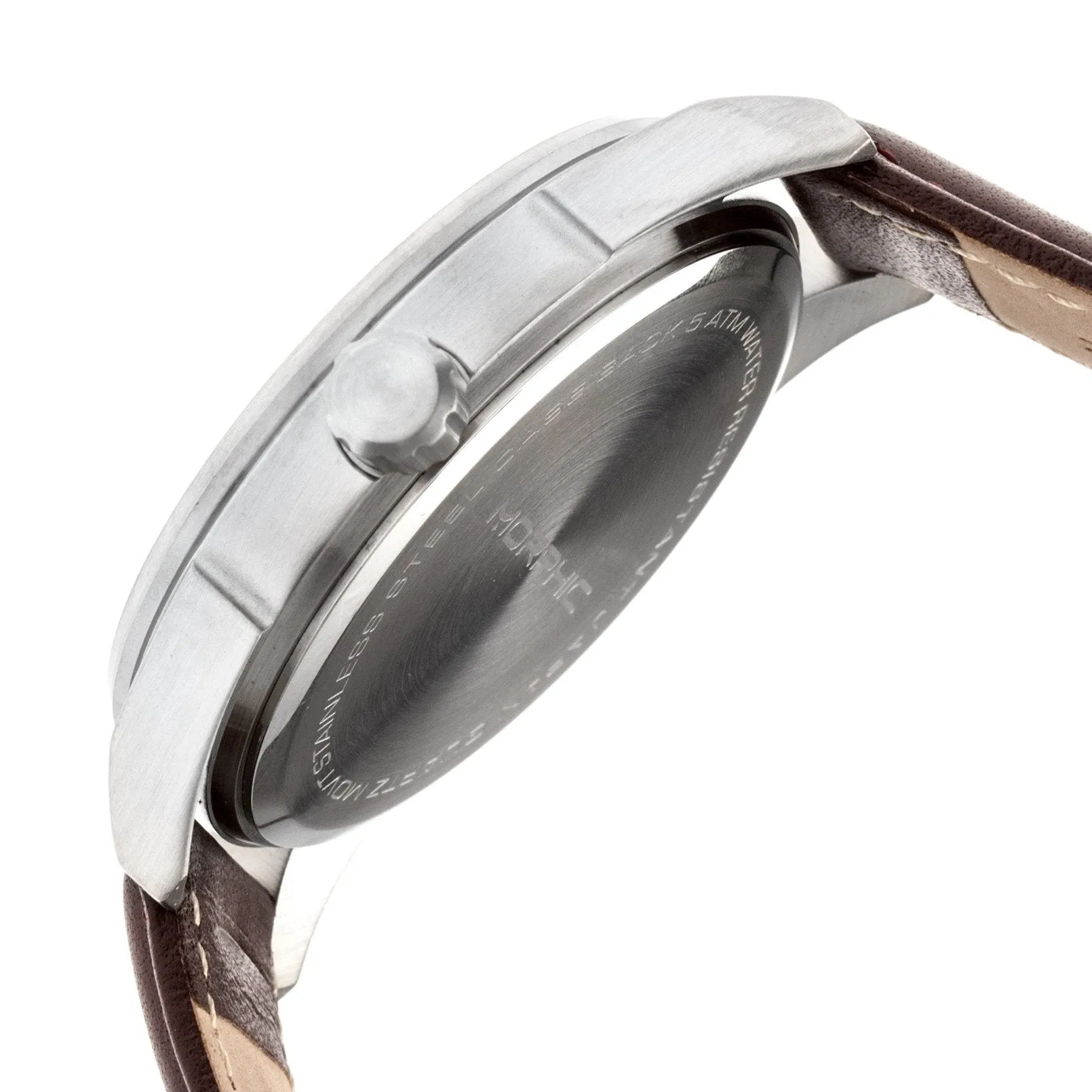 Morphic M63 Series Leather-Band Watch w/Date
