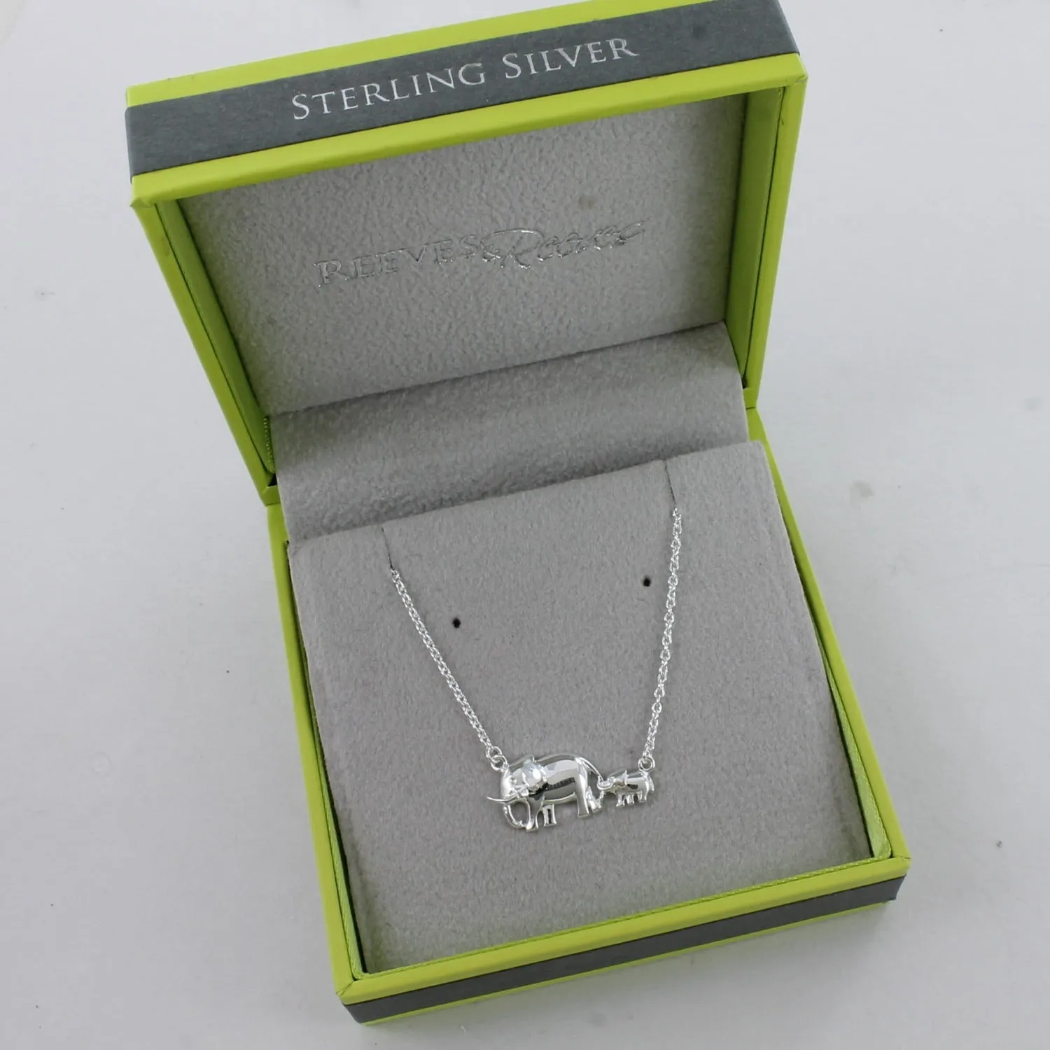 Mother Elephant Sterling Silver Necklace