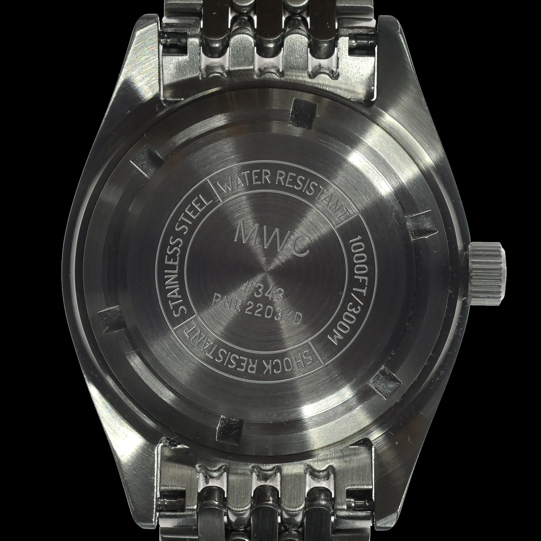 MWC Classic 1960s Pattern Divers Watch with Luminova Luminous Paint and a Hybrid Mechanical/Quartz Movement on Matching Bracelet