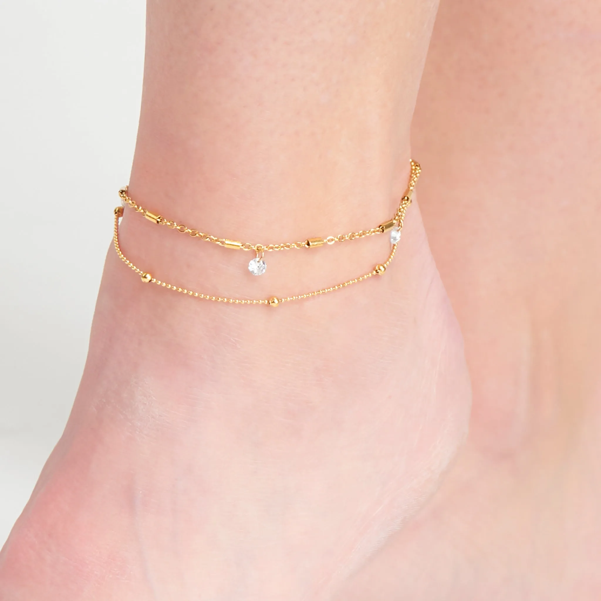 Narelle Waterproof Dainty Multi Row Anklet