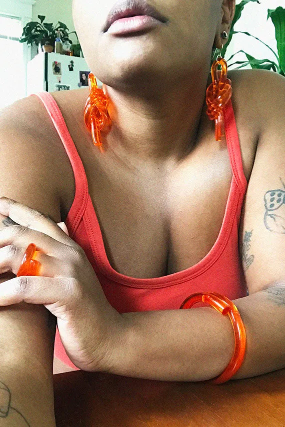 Orange Wrap Ring