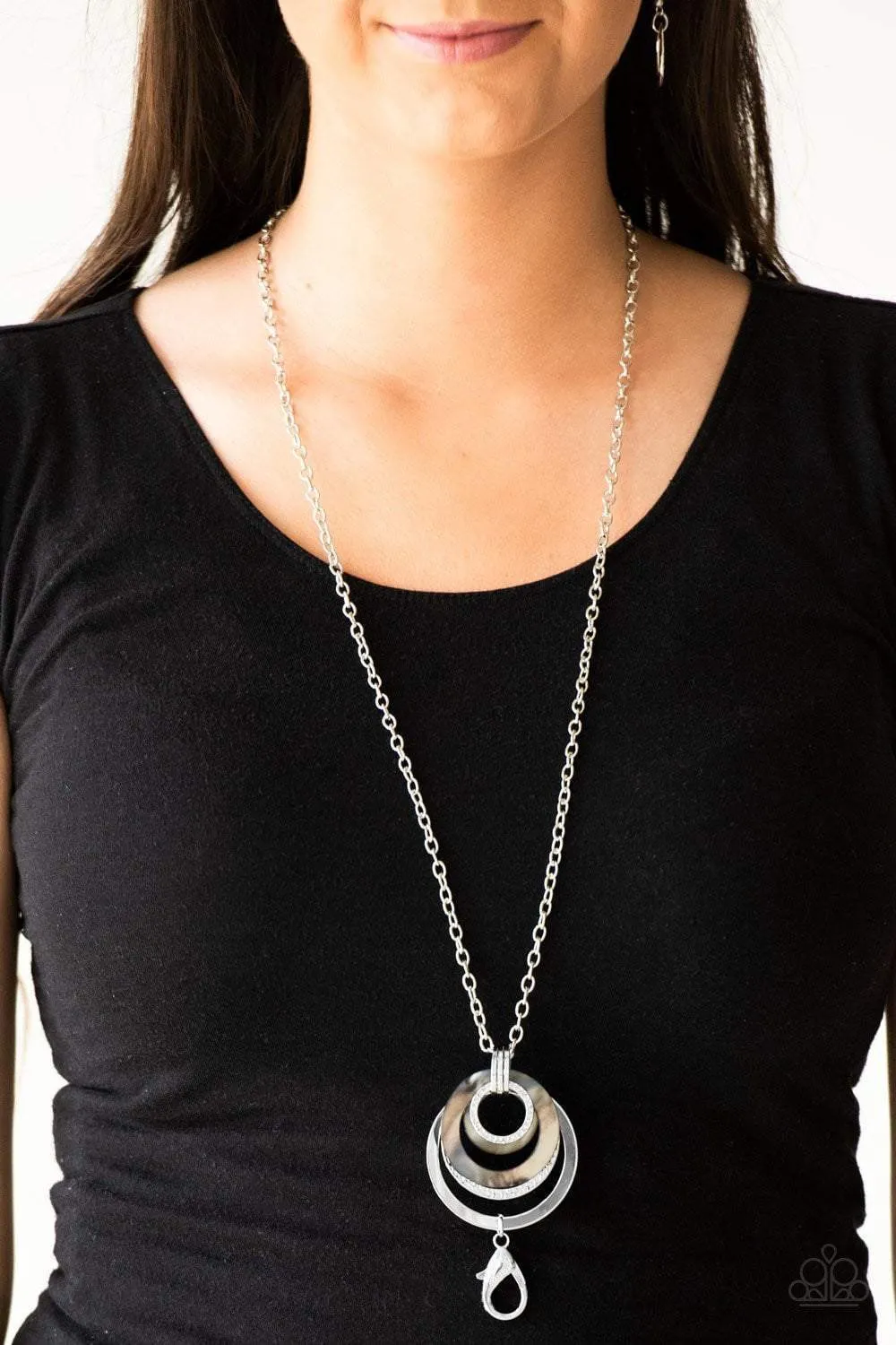 Paparazzi Coast Coasting - Silver Lanyard Necklace