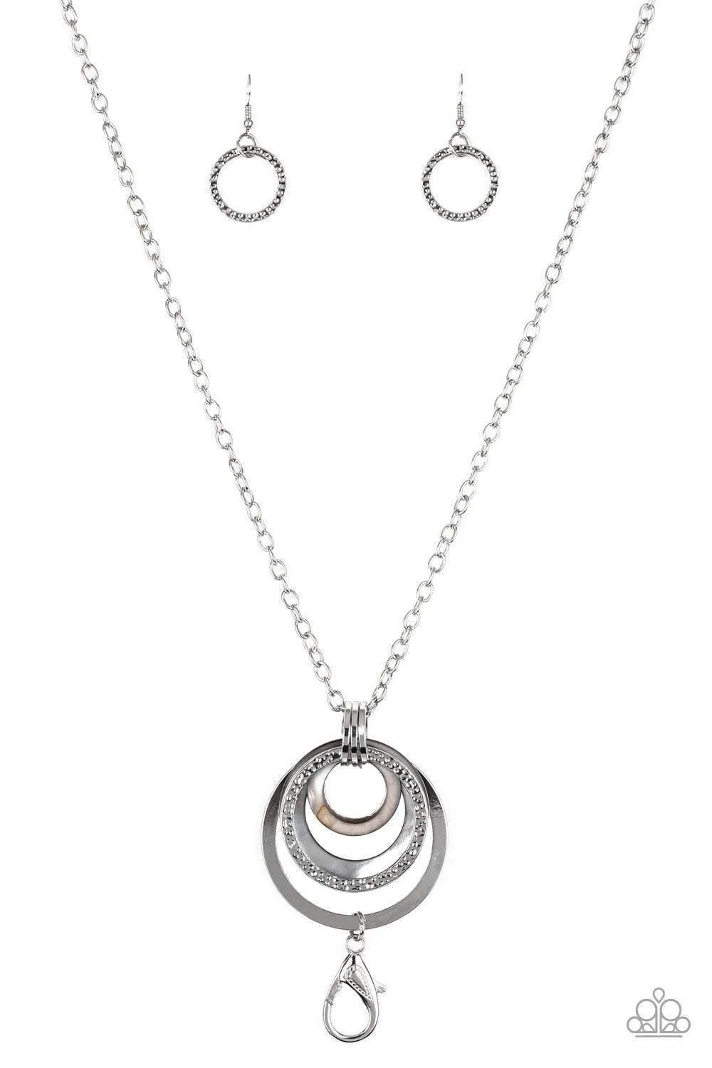 Paparazzi Coast Coasting - Silver Lanyard Necklace