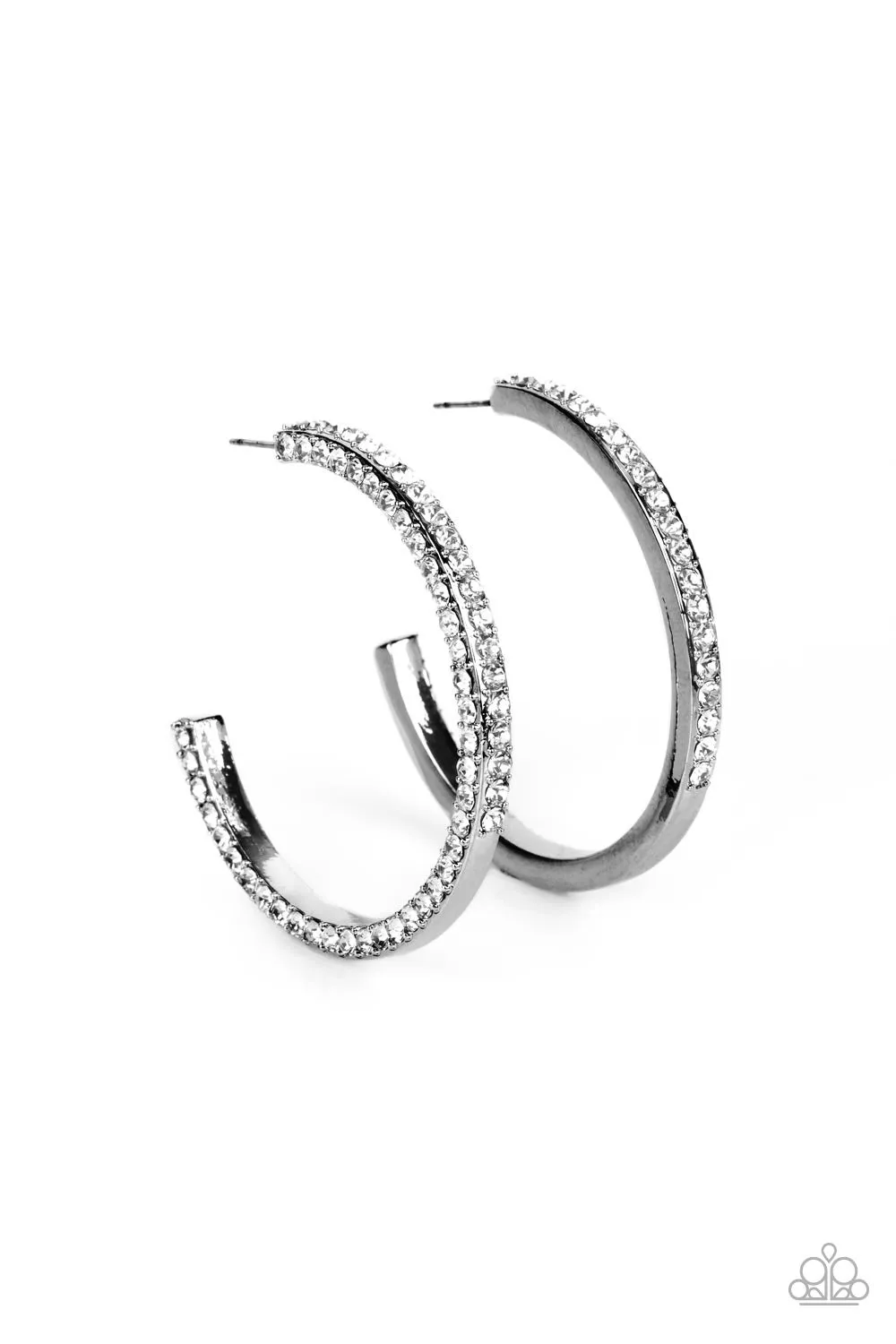 Paparazzi Powerhouse Precision - Black Hoops