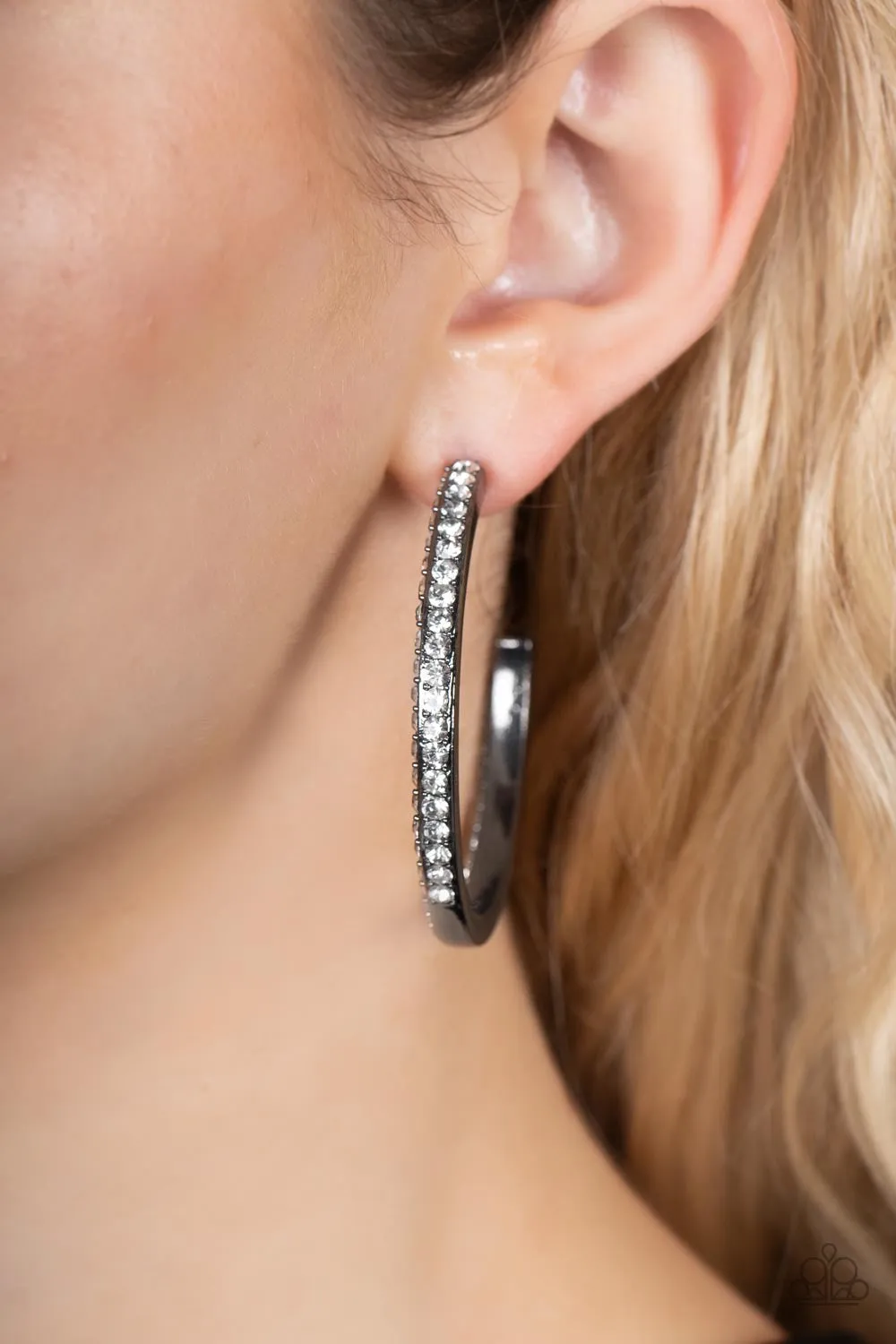 Paparazzi Powerhouse Precision - Black Hoops