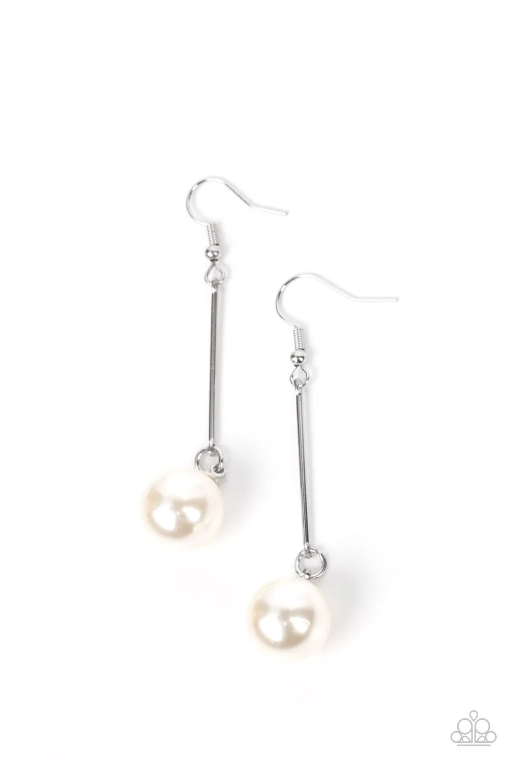 Pearl Redux - White Earrings - Paparazzi Accessories