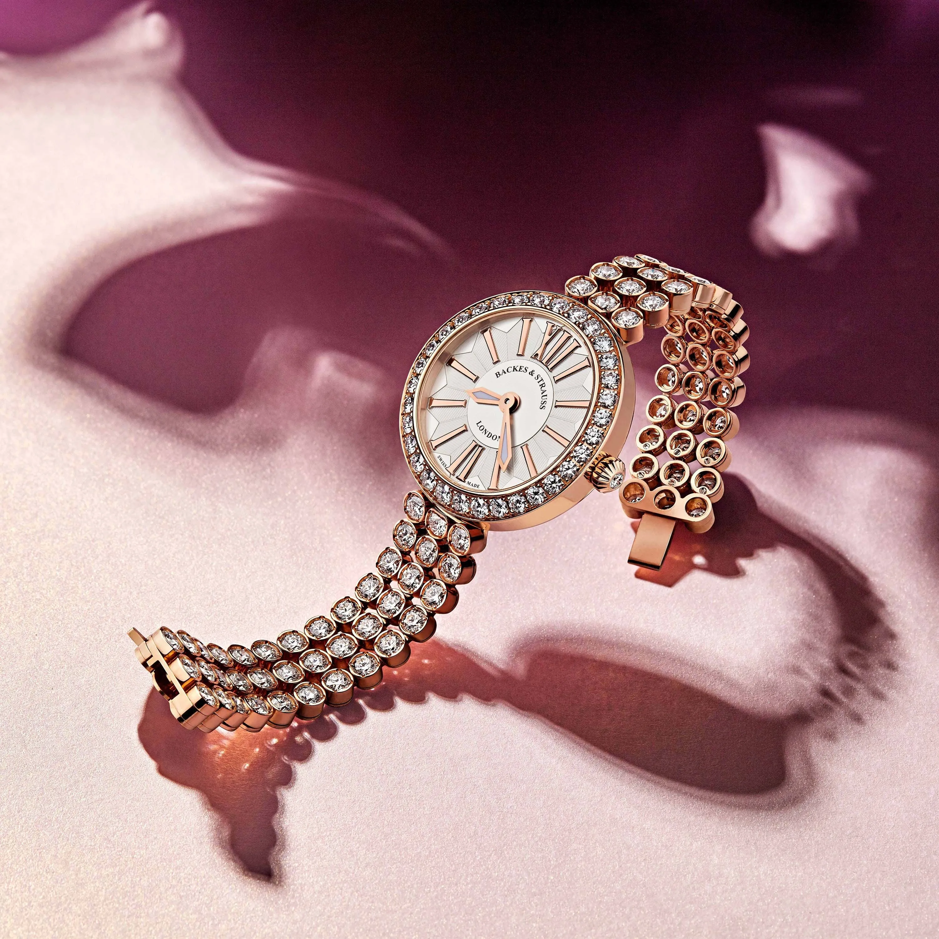 Piccadilly Duchess 33 Luxury Diamond Watch for Women - 33 mm Rose Gold - Backes & Strauss