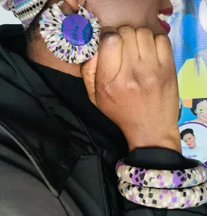Premium Ankara Head Wrap with Earring and Bangles