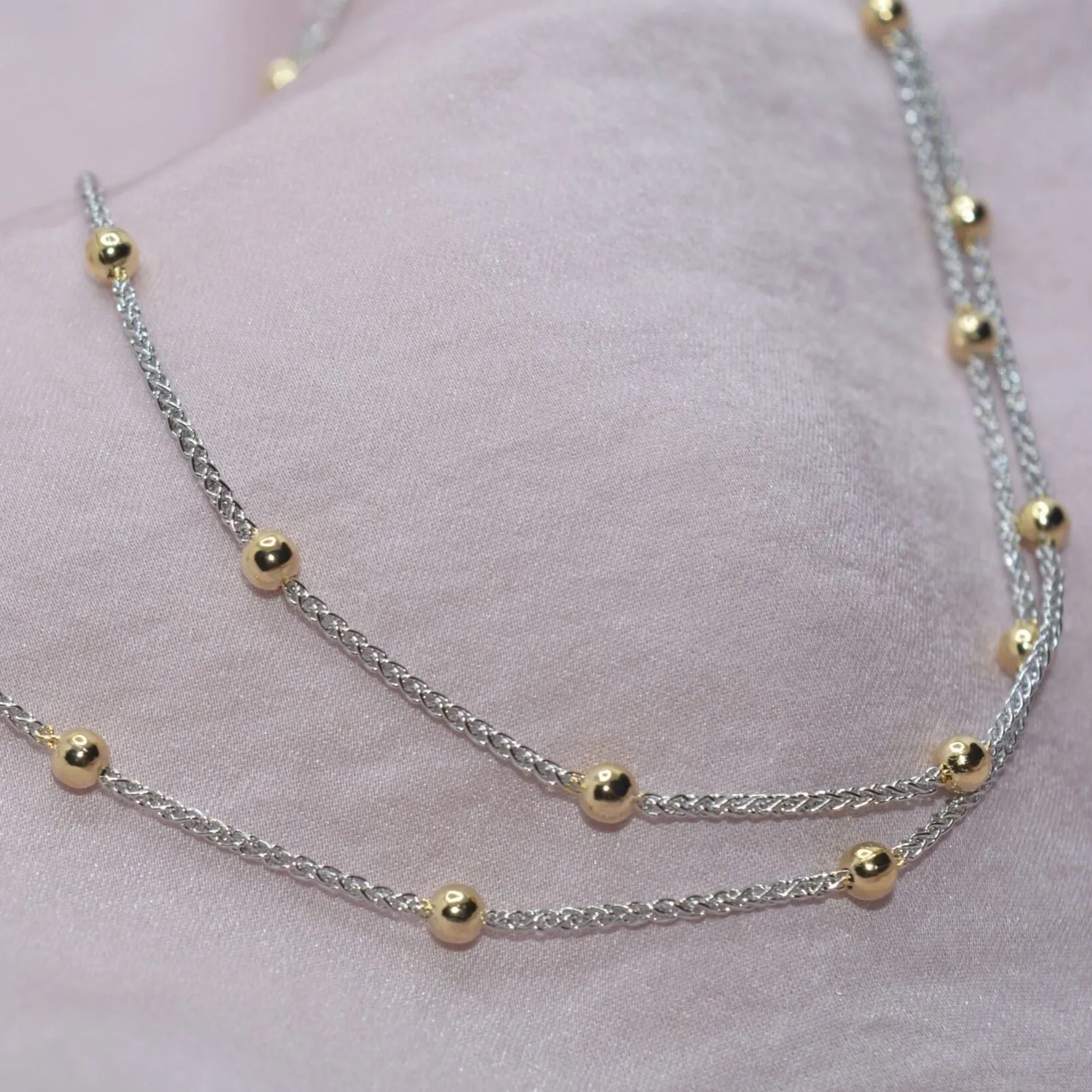 Radiant Yellow and White Gold Accents Anklets