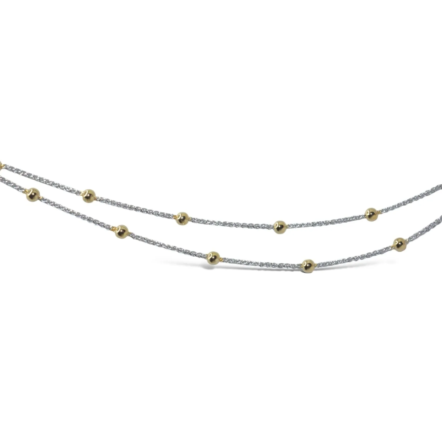 Radiant Yellow and White Gold Accents Anklets