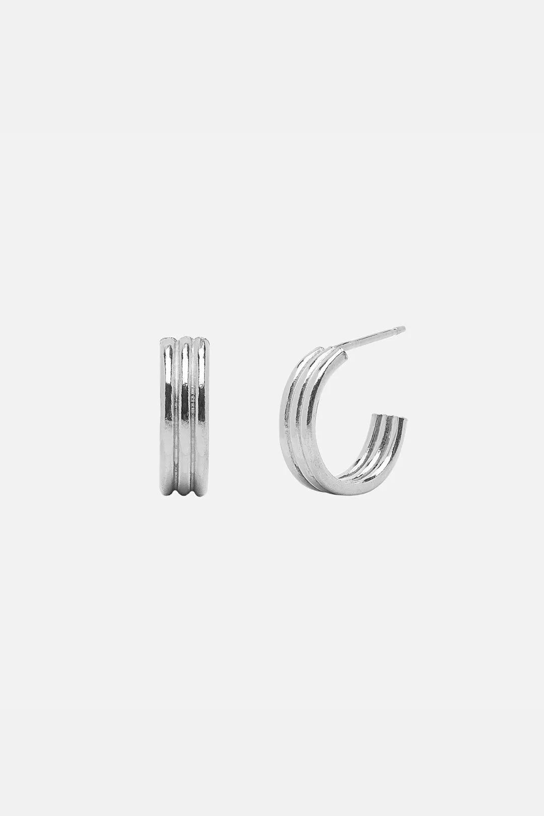 Range Hoops - Sterling Silver