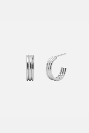 Range Hoops - Sterling Silver