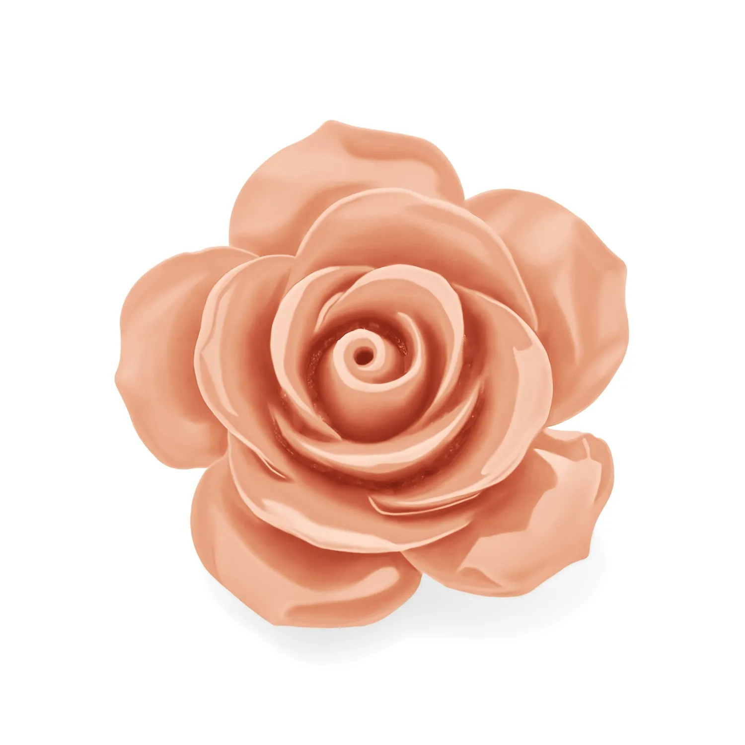 Romantic Floral Blooming 3D Carved Rose Brooche Pin in Pink Blue Black White Red