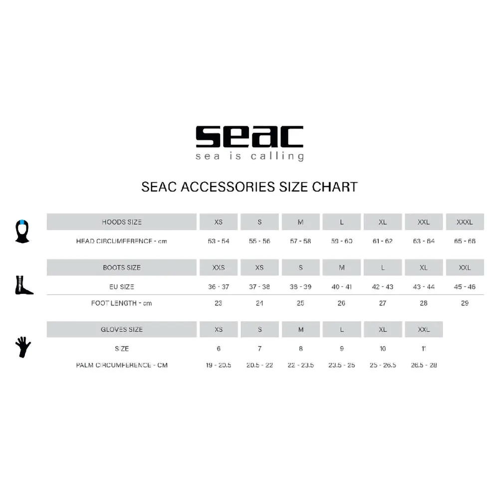 SEAC Comfort 3.0 Diving Gloves Made of 3mm Neoprene Lined Nylon Fabric