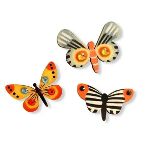 Set of 3 Butterfly Brooches by Laliblue