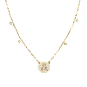 Shine Bright Circle Initial Necklace