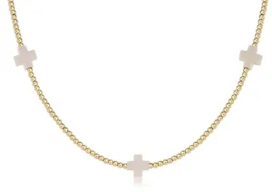 Signature Cross Gold 2mm - Off-White