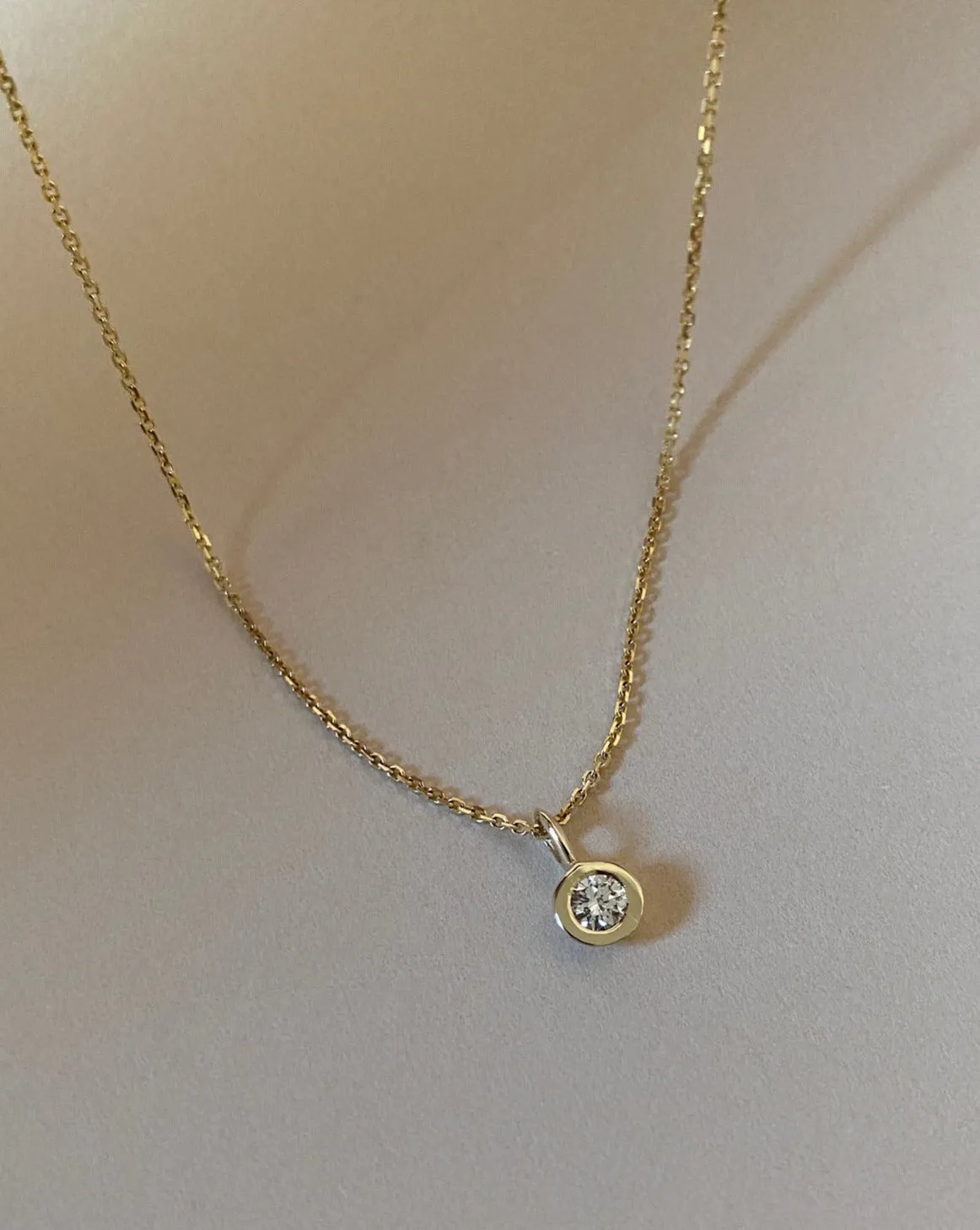 Signature Diamond Necklace | Solid Gold