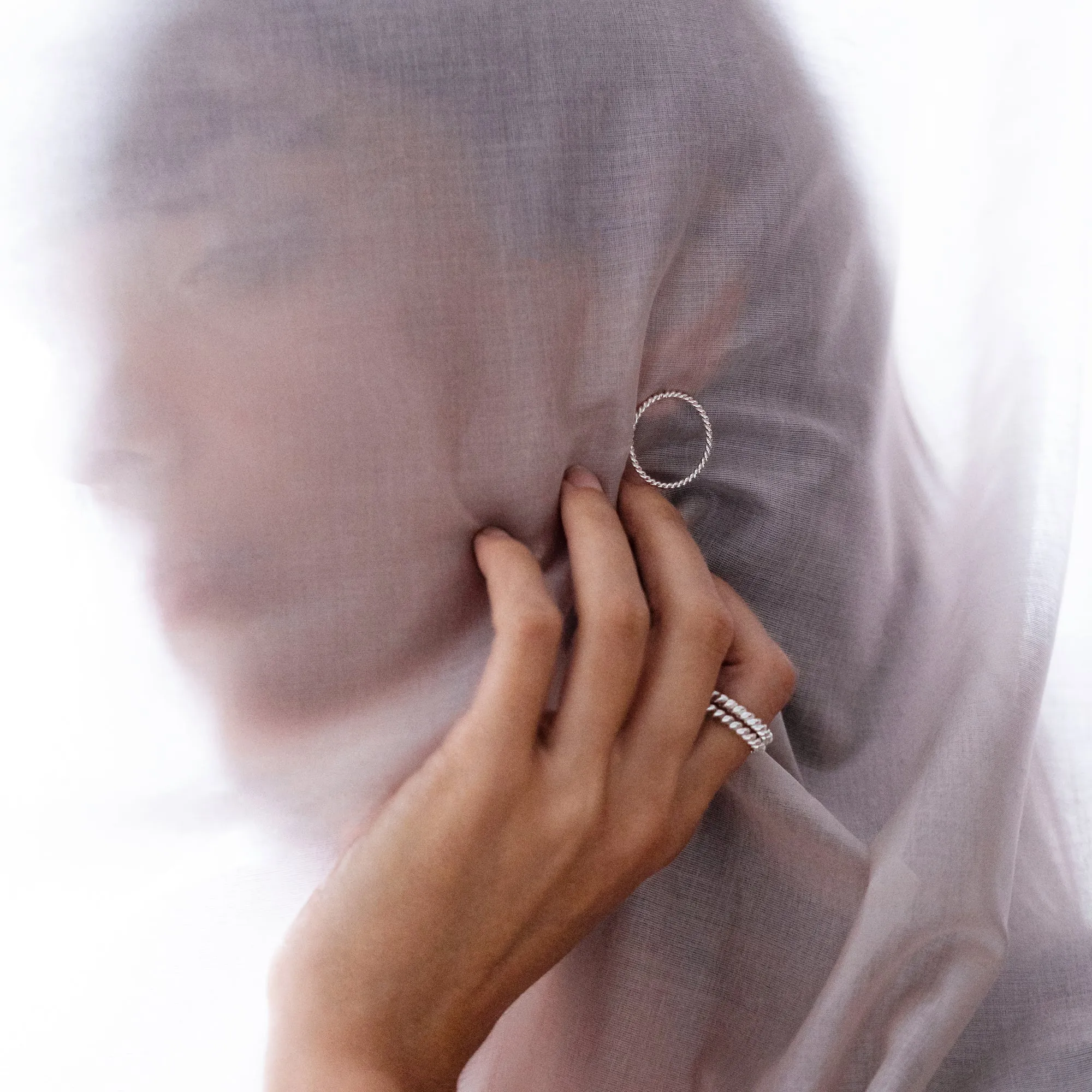 Silver Twist Earrings