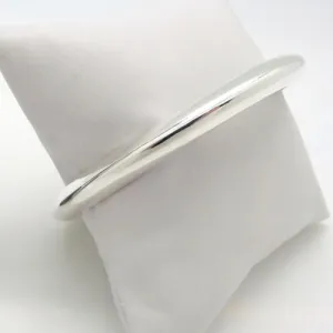 Simon Sebbag Swirl Sterling Silver 925 Bracelet B1338 Smooth Round Bangle