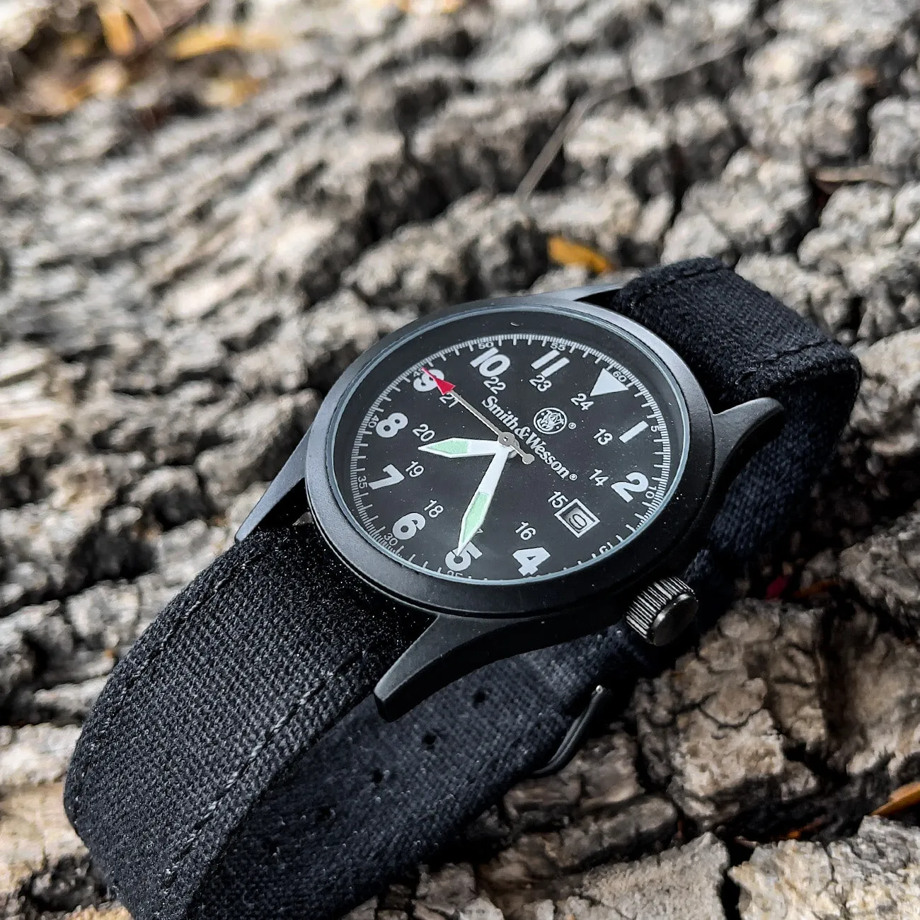 Smith & Wesson Military Watch Black Dial- 3 Changeable Straps
