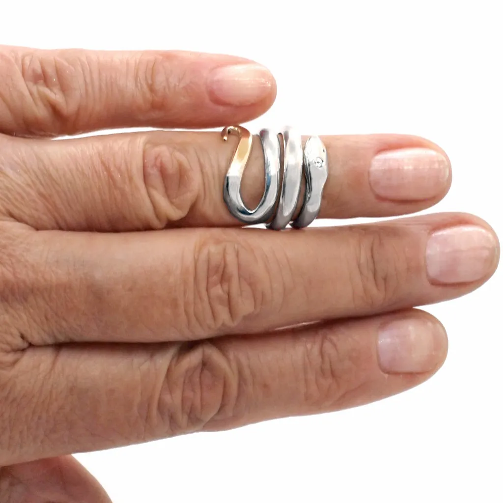 Snake with Sapphire Ring (size 4 1/2)