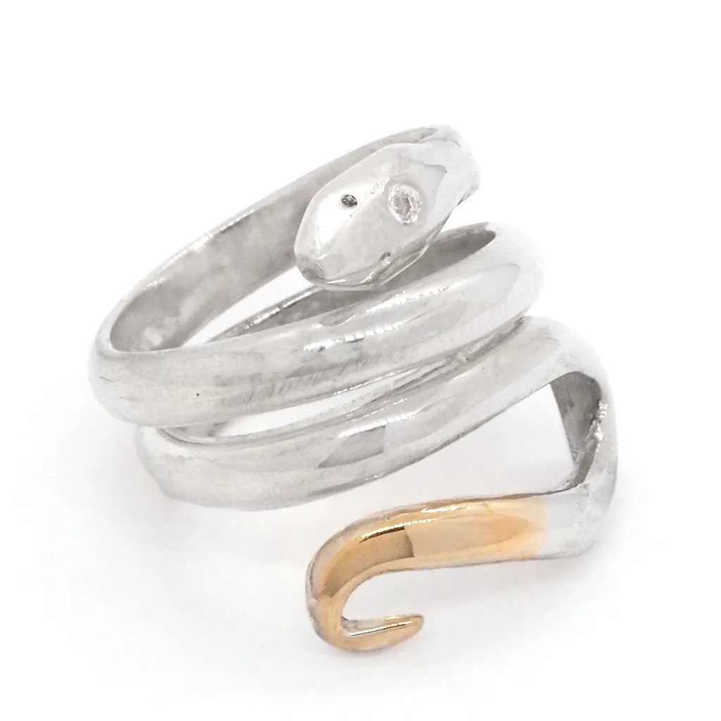 Snake with Sapphire Ring (size 4 1/2)