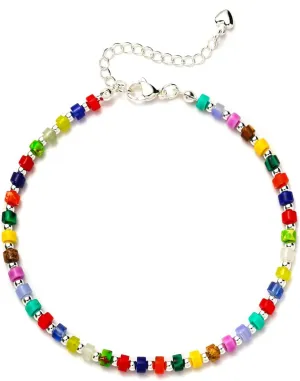 Starain Stone Beaded Anklets for Women Handmade Beach Boho Bead Ankle Bracelet Colorful Beads Anklet Jewelry Gift for Her
