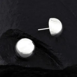 Sterling Silver Large 14mm Half Ball Stud Earrings