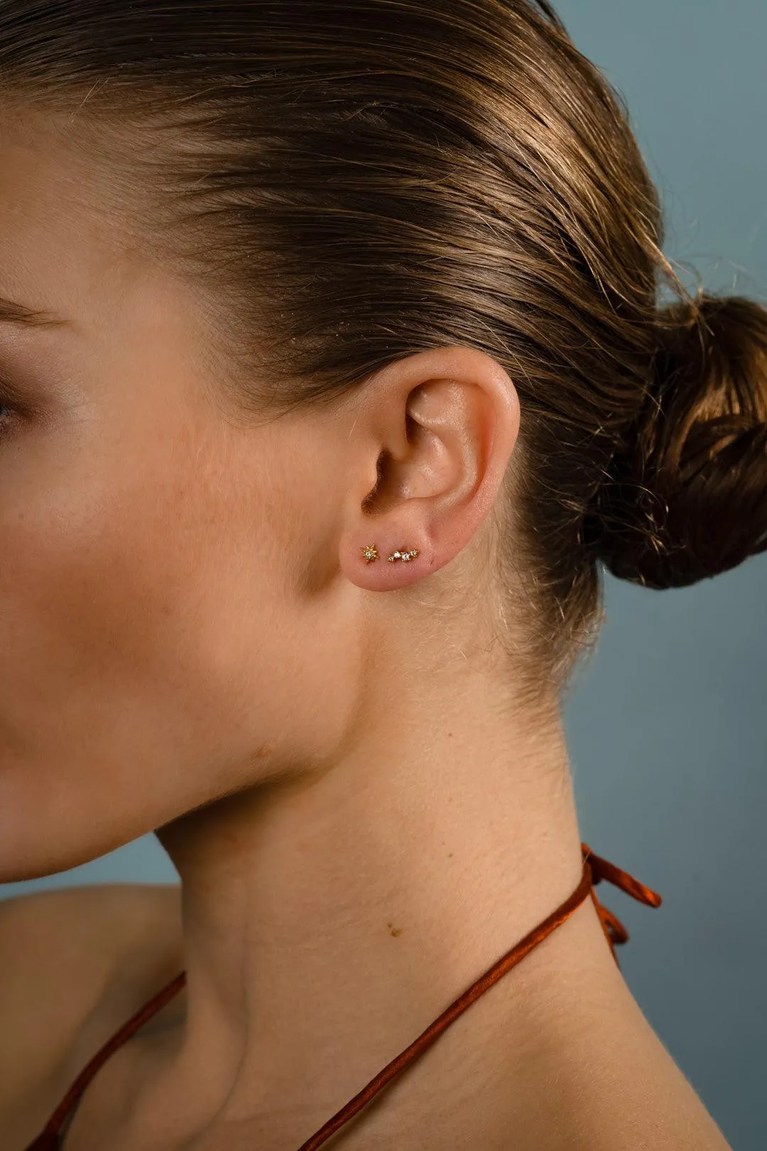 The Whimsy Topaz 14ct Gold Vermeil Stud Earrings