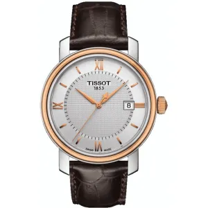 Tissot Bridgeport Brown Leather Strap Gents Watch T0974102603800