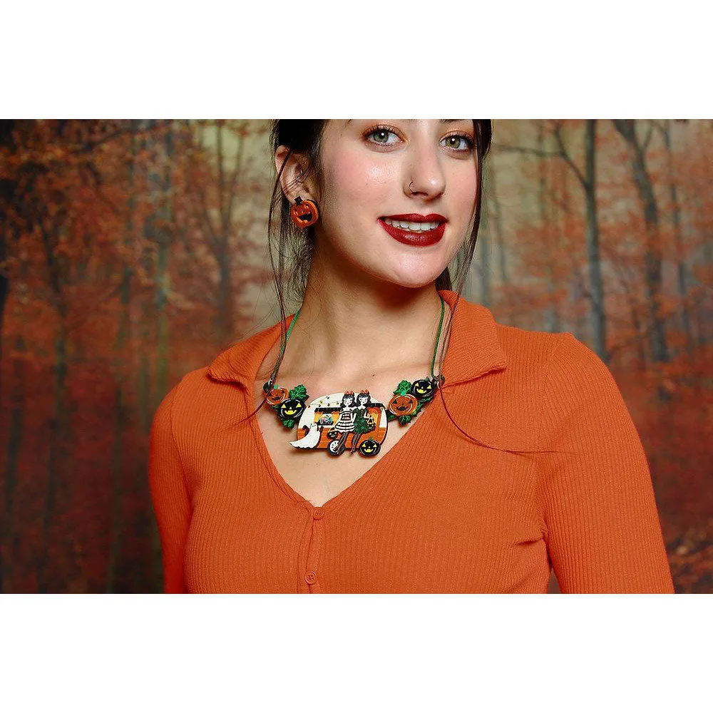 Trick or Treat Caravan Convertible Necklace & Brooch by Laliblue