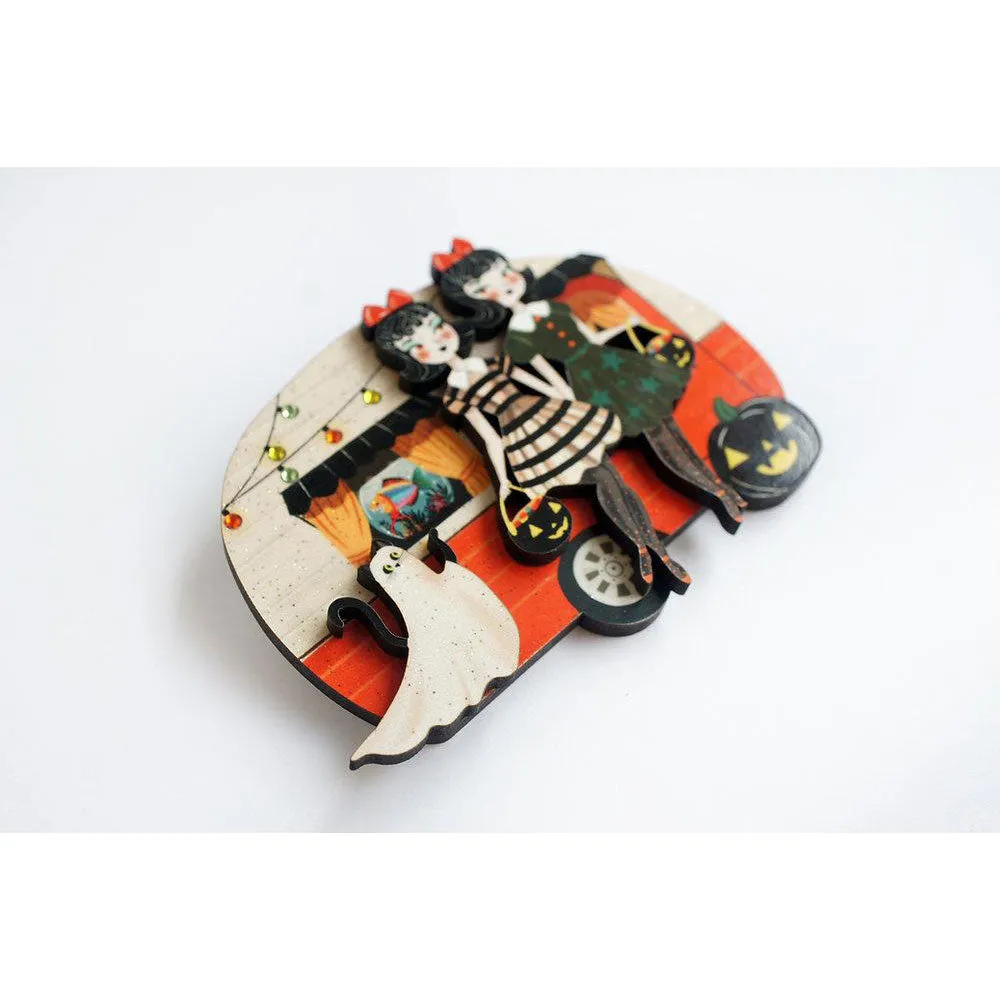 Trick or Treat Caravan Convertible Necklace & Brooch by Laliblue