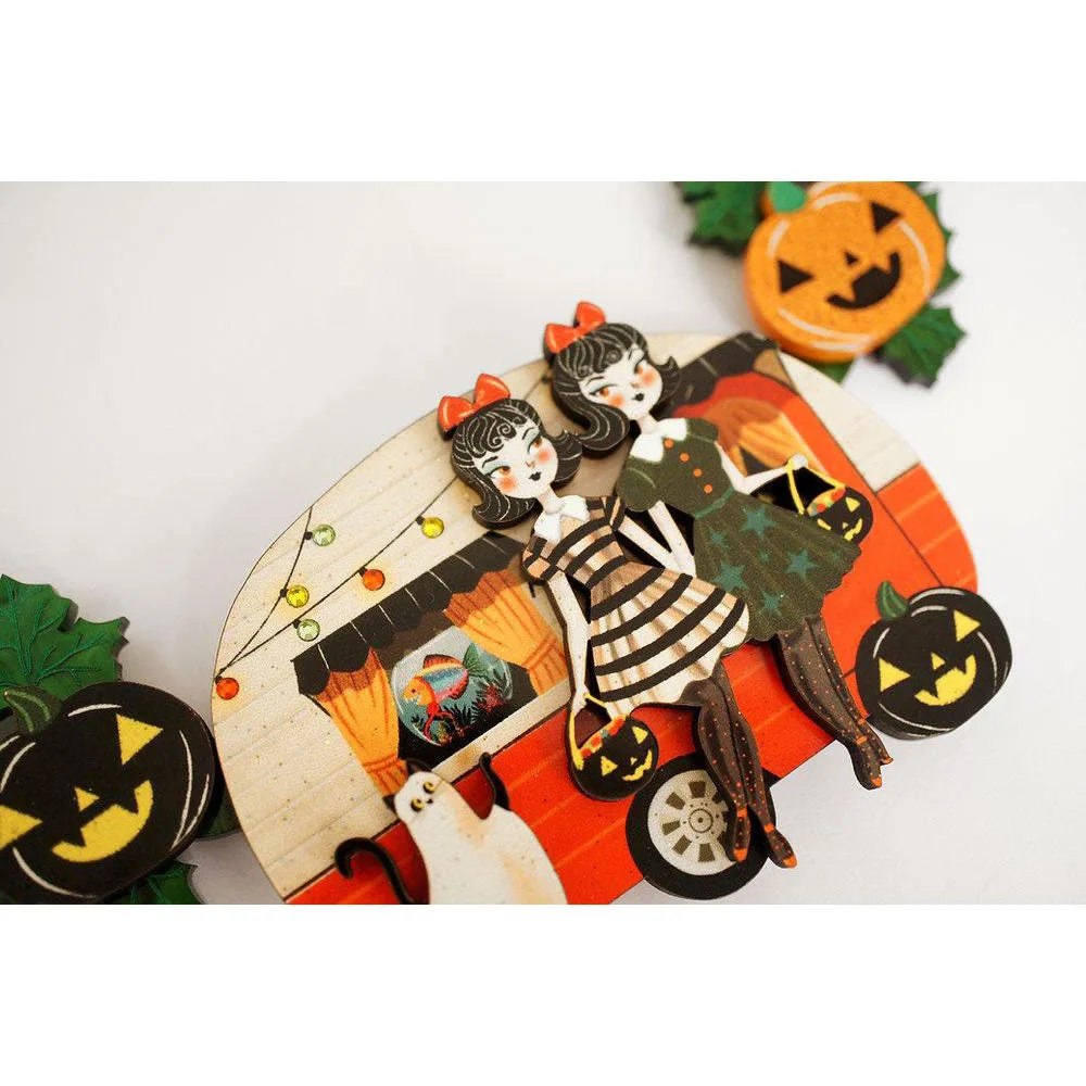 Trick or Treat Caravan Convertible Necklace & Brooch by Laliblue