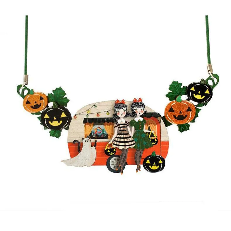 Trick or Treat Caravan Convertible Necklace & Brooch by Laliblue