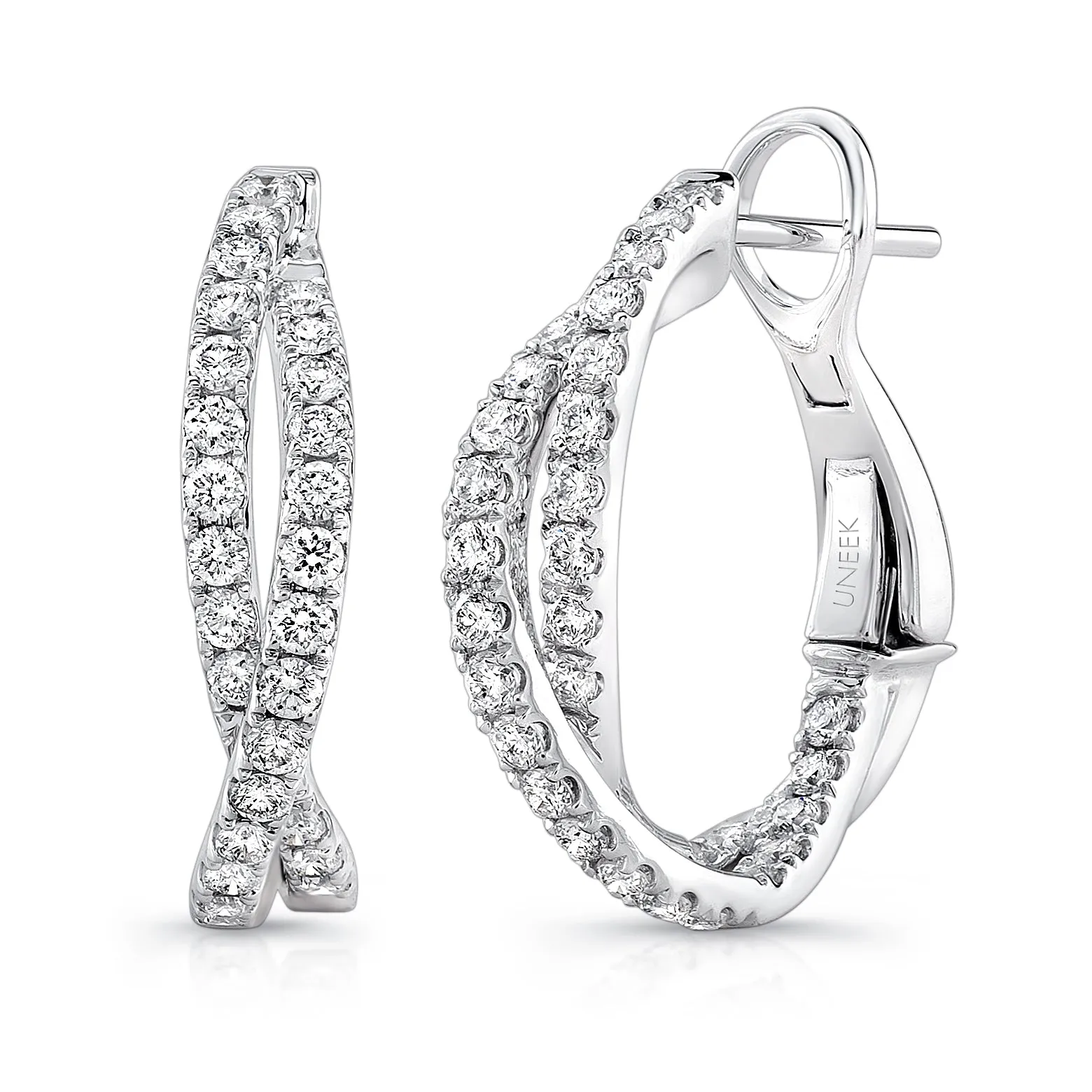 Uneek Twist Earring 14K White Gold LVEW2692