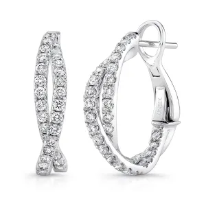 Uneek Twist Earring 14K White Gold LVEW2692