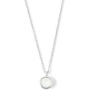 White Opal Necklace Made With Swarovski® Crystals - Silver
