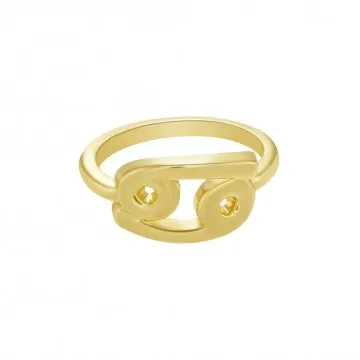 Zodiac Sign Rings - Cancer - Gold